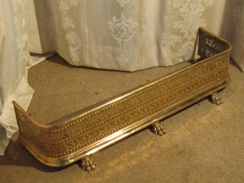 Victorian Pierced Brass Fender
