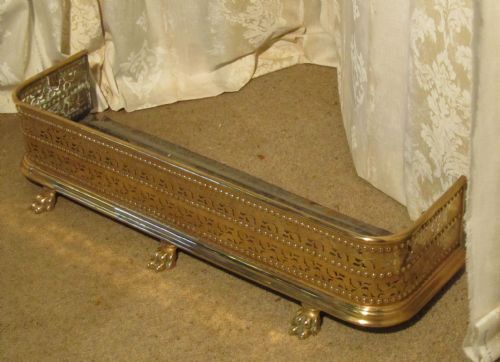 fig 1. Victorian Pierced Brass Fender