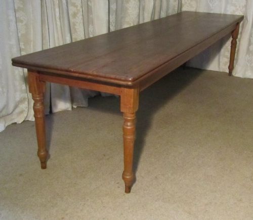 10ft Long Victorian Fruitwood Farmhouse Table