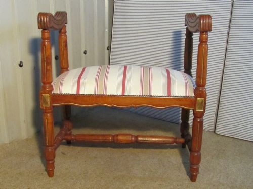fig 1. A French Empire Style Walnut & Gilt Window Seat