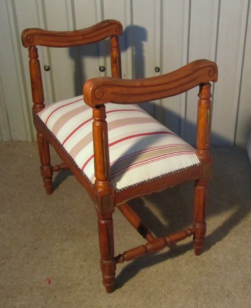 fig 2. A French Empire Style Walnut & Gilt Window Seat