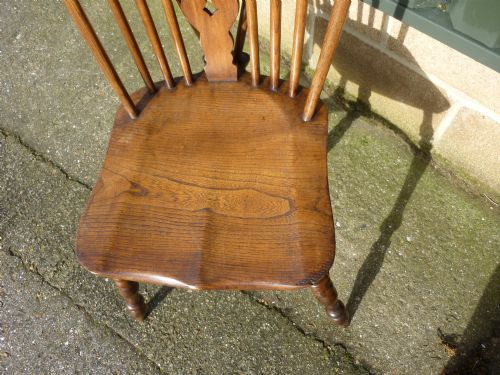 fig 3. A Set of 6 High Wycombe Windsor Country Dining Chairs 