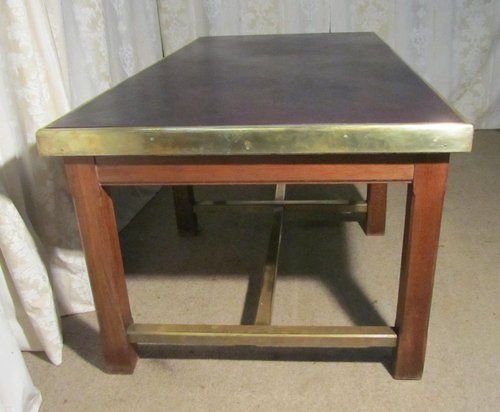 fig 3. A 19th Century Arts and Crafts Oak Library Table, Boardroom Table