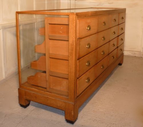 fig 1. Vintage Art Deco Haberdashery Shop Counter, Shop Display
