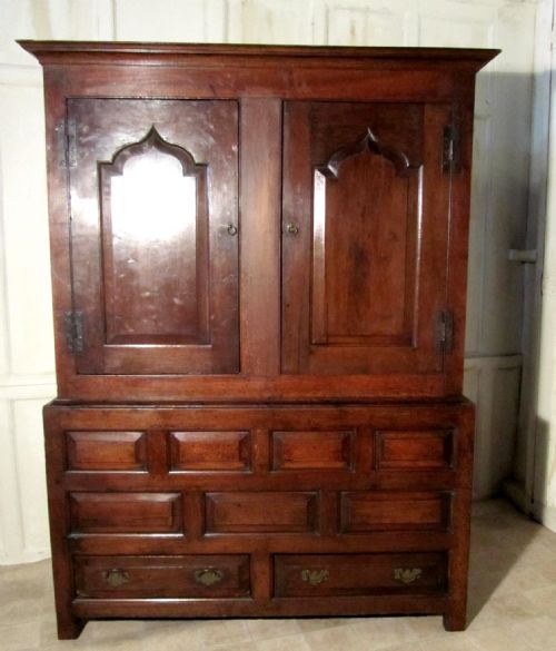 A 17th Century Oak Housekeepers or Cloakroom Cupboard