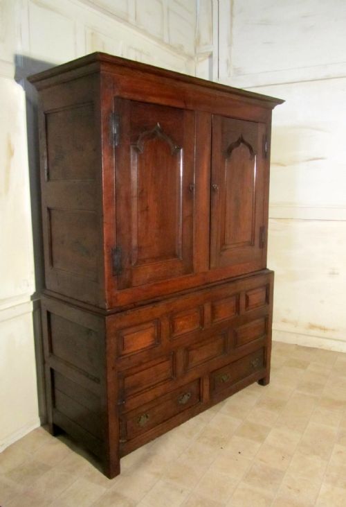 fig 1. A 17th Century Oak Housekeepers or Cloakroom Cupboard