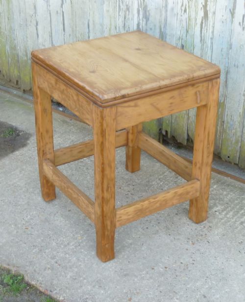 fig 1. Pine Work Table, Chopping Block Kitchen Island, Industrial Antiques