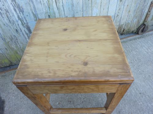 fig 2. Pine Work Table, Chopping Block Kitchen Island, Industrial Antiques