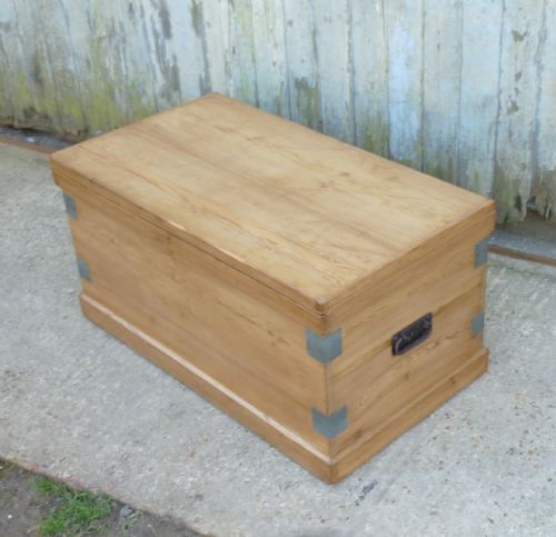 fig 2. A Large Victorian Pine Blanket Box or Coffee Table