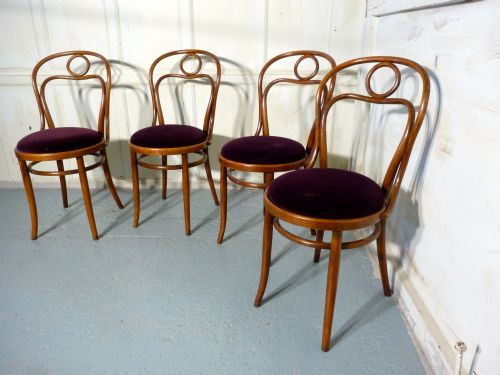 fig 2. Set of 4 Bistro Bentwood Chairs