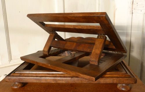 fig 2. Swivelling Oak Book rest Reading or Music Stand
