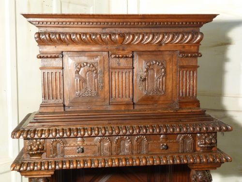 fig 1. 18th Century Carved Walnut Livery or Hall Cupboard