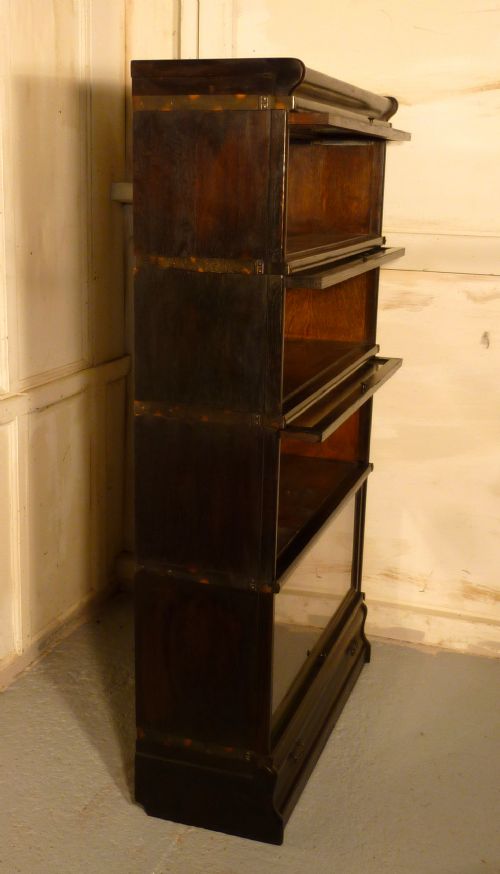 fig 2. A 4 Stack Oak Globe Wernicke Barristers Bookcase or Filing Cabinet