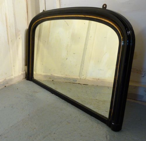 fig 2. Victorian Gold and Black Over Mantle Mirror