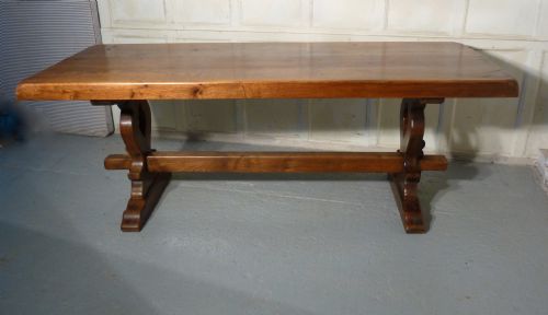 fig 1. A Large French Oak Refectory Table, Table Monastère