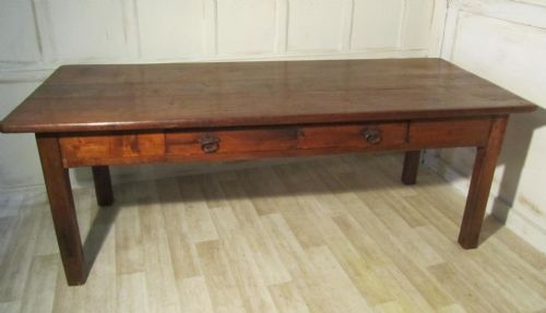 fig 1. Large 19th Century French Farmhouse Oak Table