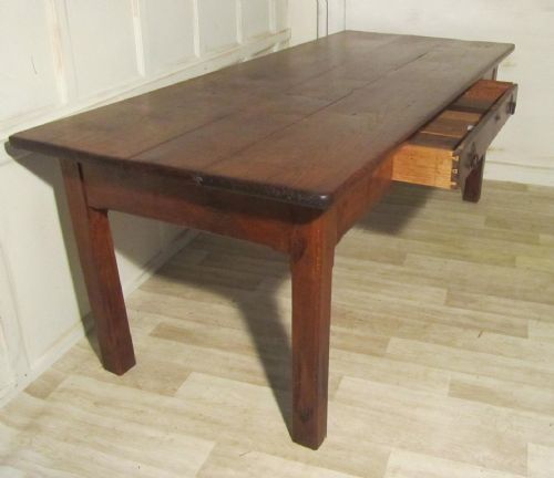 fig 2. Large 19th Century French Farmhouse Oak Table