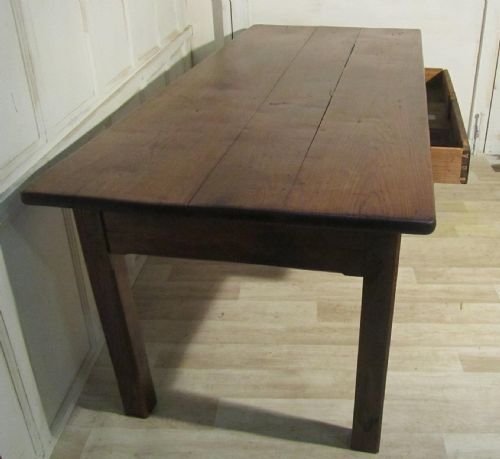 fig 3. Large 19th Century French Farmhouse Oak Table