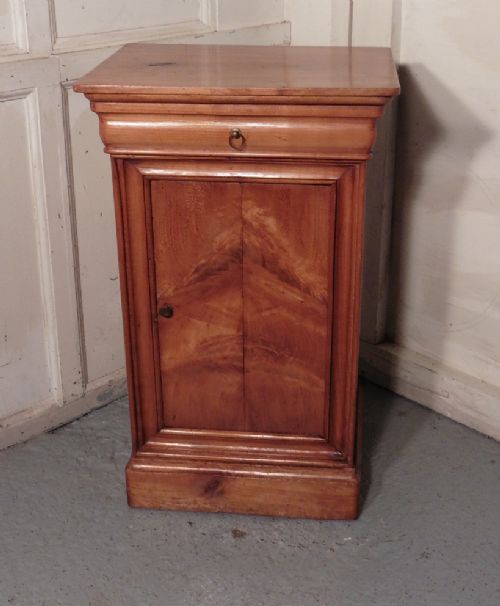 fig 1. French Cherry Wood Bedside Cupboard or Night Table