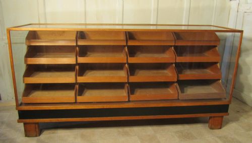 fig 1. Vintage Art Deco Haberdashery Shop Counter, Shop Display