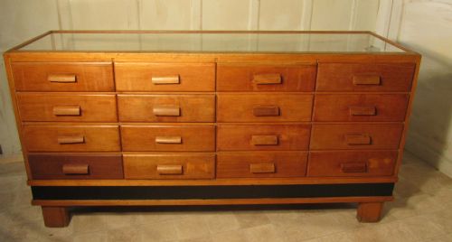 fig 2. Vintage Art Deco Haberdashery Shop Counter, Shop Display