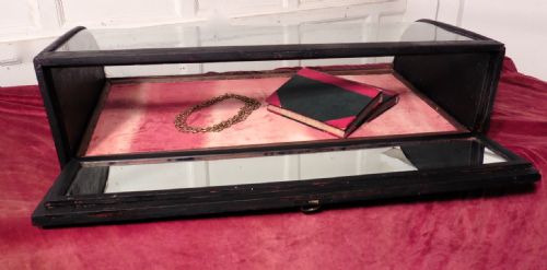 fig 2. Victorian Black Lacquer Shop Display Cabinet