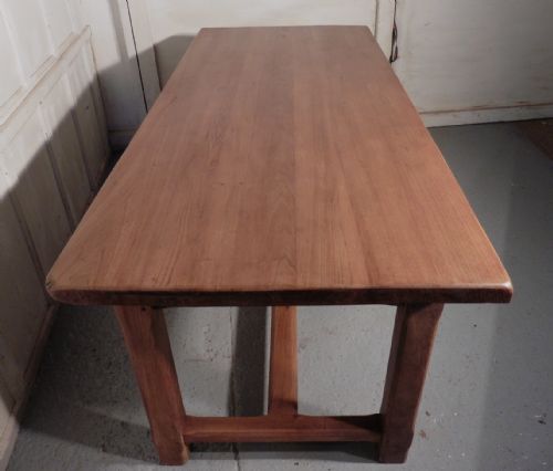fig 1. Early 20th Century Elm Farmhouse Table from Brittany