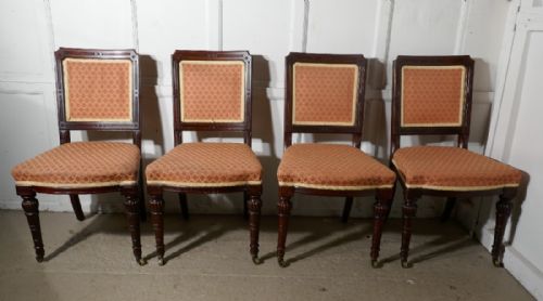 Set of 4 Early Victorian Mahogany Dining Chairs