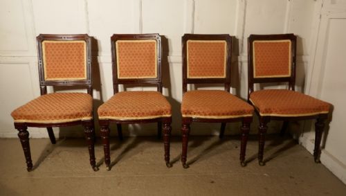fig 3. Set of 4 Early Victorian Mahogany Dining Chairs