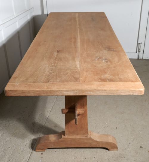 fig 4. 19th Century Arts and Crafts Bleached Oak Refectory Table  