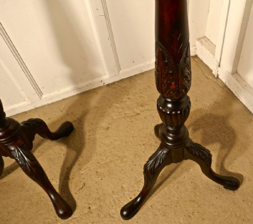 fig 2. Pair of Mahogany Torchere or Lamp Stands
