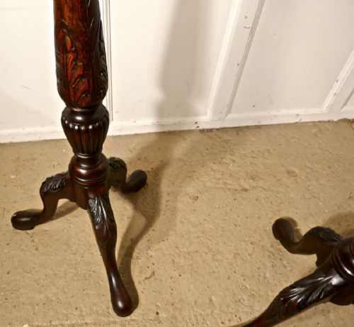 fig 3. Pair of Mahogany Torchere or Lamp Stands