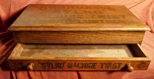 fig 1. Dewhurst’s Sylko Machine Cotton Reel Box Haberdashery Shop Display