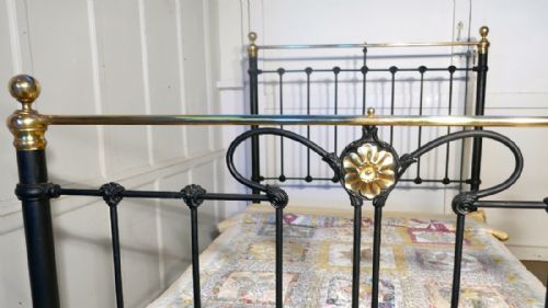 fig 3. Victorian Art Nouveau Brass and Iron Double Bed