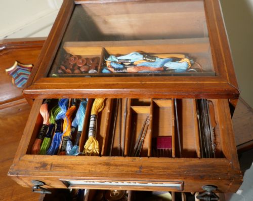 fig 3. Morris and Yeoman’s Needles & Co Haberdashery Advertising 3 Drawer Cabinet