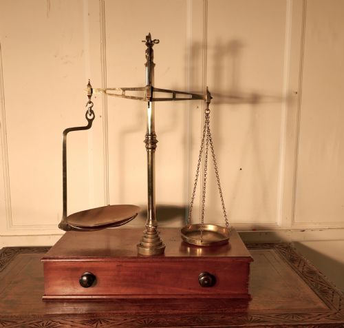 Superb Set of Brass Sweetie Balance Scales by Avery
