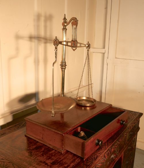 fig 3. Superb set of Brass Sweetie Balance Scales by Avery