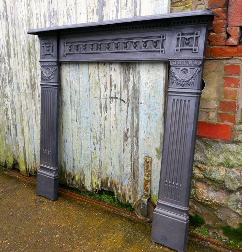 fig 1. Large 19th Century Cast Iron Fire Place
