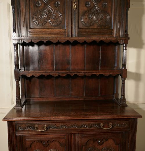 fig 3. An 19th Century Gothic Oak Welsh Housekeepers Cupboard