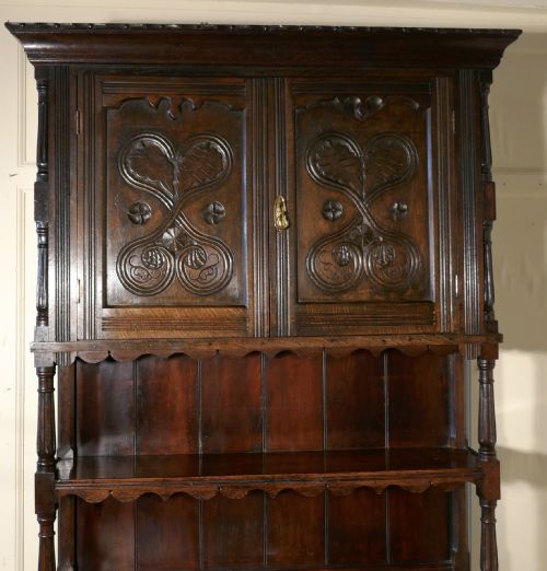 fig 4. An 19th Century Gothic Oak Welsh Housekeepers Cupboard