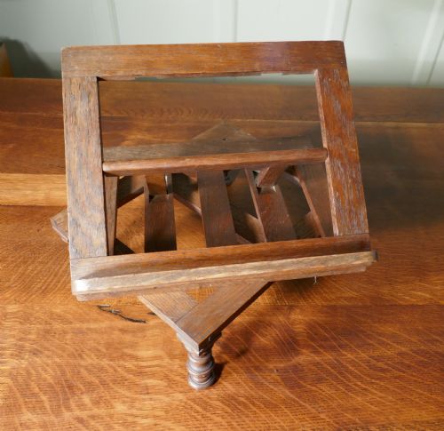 fig 1. French Swivelling Oak Book Rest or Music Stand, Lutrin