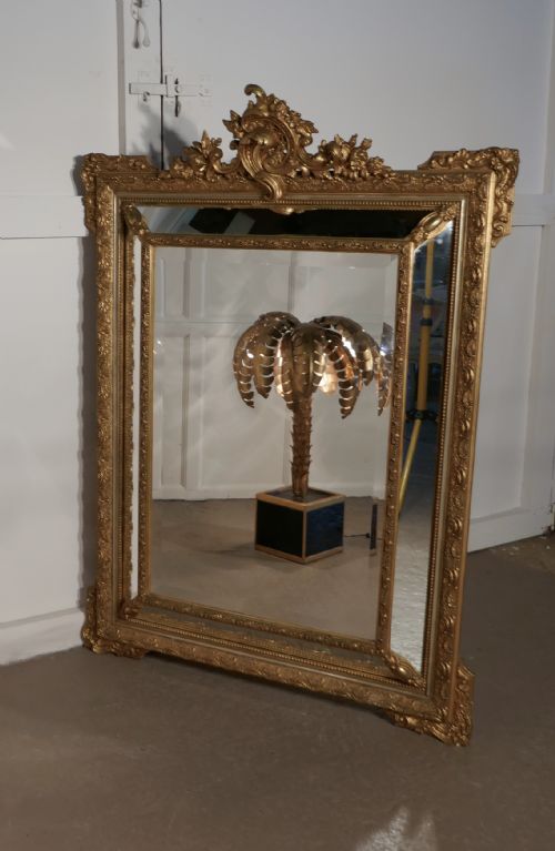 A Stunning Large Napoleon III French Cushion Mirror