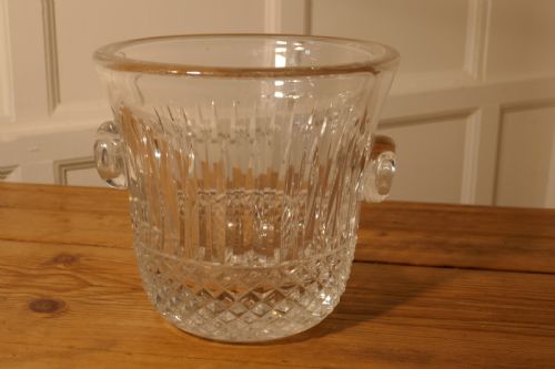 fig 1. St Louis Crystal Tommy Ice Bucket, Hand Cut French Crystal Wine Cooler