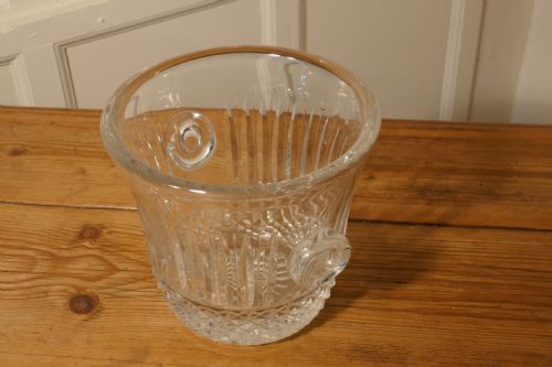fig 2. St Louis Crystal Tommy Ice Bucket, Hand Cut French Crystal Wine Cooler