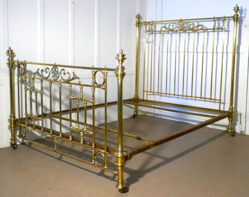 fig 2. Spectacular French Art Nouveau Brass Kingsize Bed
