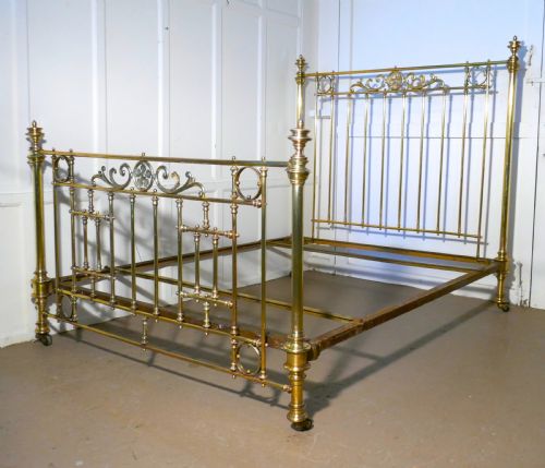fig 3. Spectacular French Art Nouveau Brass Kingsize Bed