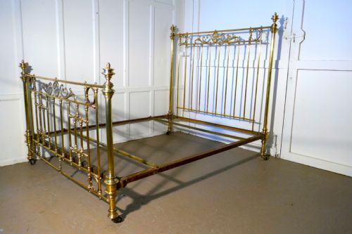 fig 4. Spectacular French Art Nouveau Brass Kingsize Bed