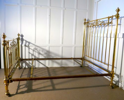 fig 5. Spectacular French Art Nouveau Brass Kingsize Bed