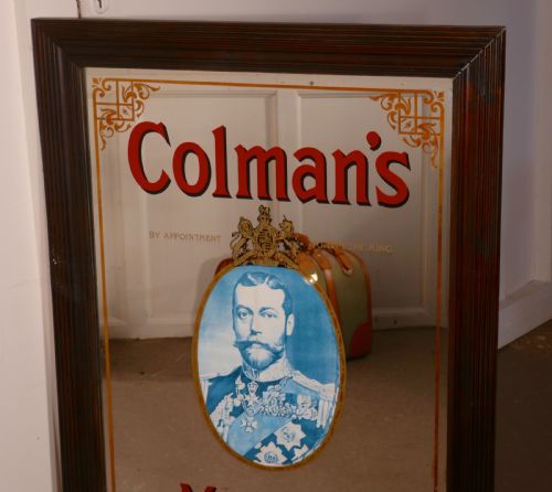 fig 1. A Rare George V Colemans Mustard Advertising Mirror, Shop Display