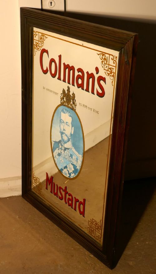 fig 2. A Rare George V Colemans Mustard Advertising Mirror, Shop Display